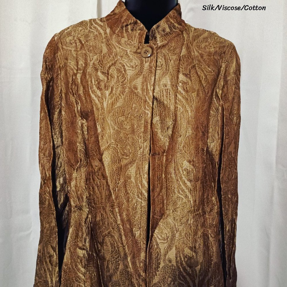 Vintage Ellen Tracy Brown Still Cotton Blazer